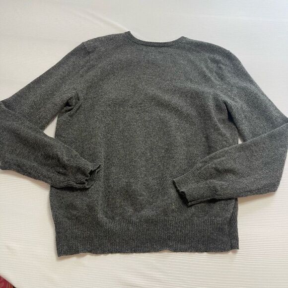 Polo Ralph Lauren Vintage Grey Lambswool V Neck Sweater Size Large - Picture 8 of 9